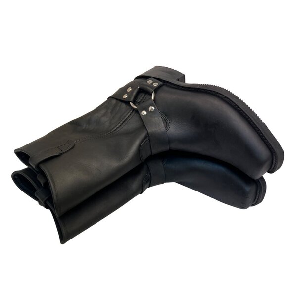 Double H Men's 10" Sierra Harness Boots *Made In USA* Black Leather Size 9.5 2E - Picture 5 of 9